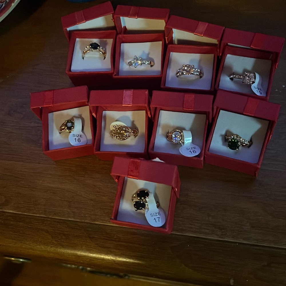 Wholesale Lots Mixed 20pcs Colors CZ Crystal Gold Plated Rhinestone $20 each